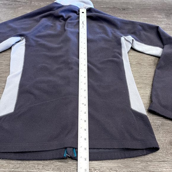 North Face Jacket Women Medium Purple Gray Fleece Full Zip Lightweight Mock Neck - Picture 11 of 14